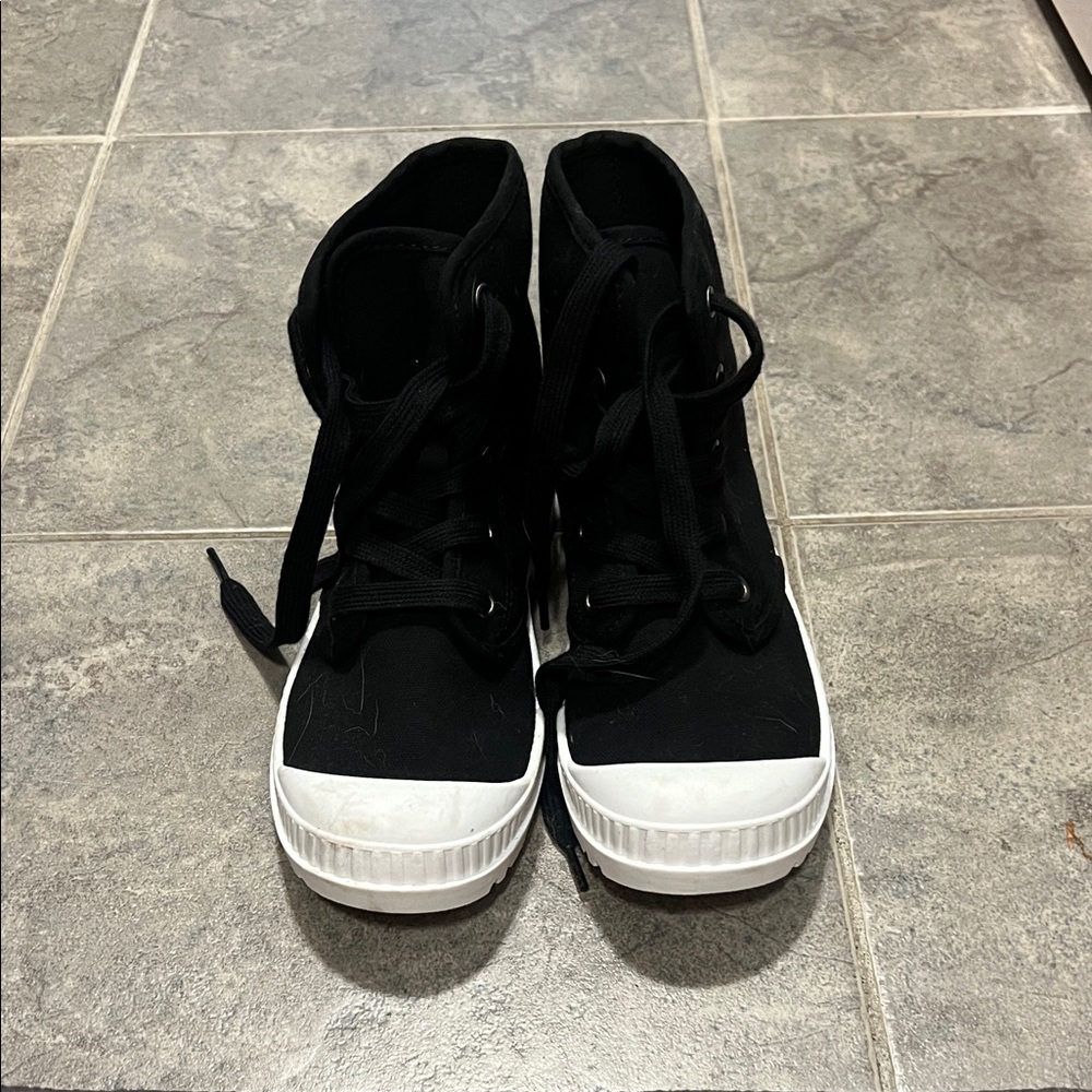 SO Black and White Classic High-Top Sneakers